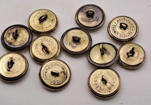 11 WW2 SAA South African Airforce Buttons (Different British Makers) 23mm