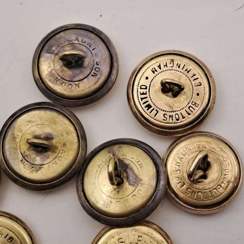 11 WW2 SAA South African Airforce Buttons (Different British Makers) 23mm