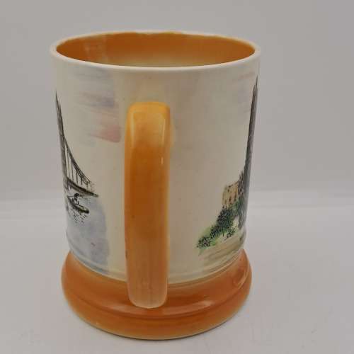 Vintage Royal Bradwell Athur Wood Mug - Images of Tower Bridge And Westminster Abbey London
