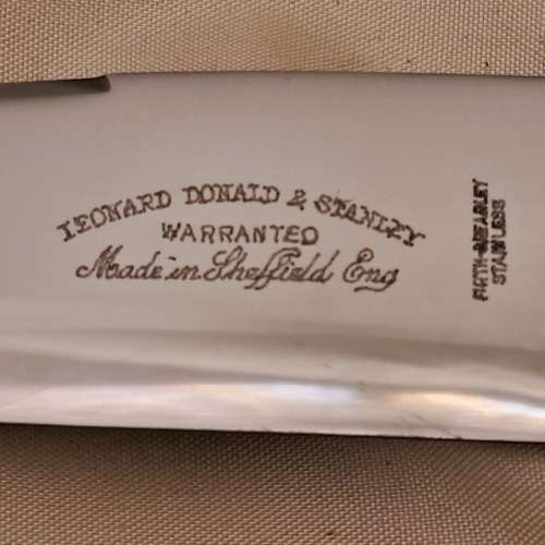 Knife Makers Project !!! Antique Leonard Donald & Stanley Sheffield Carving set handles  detoriated