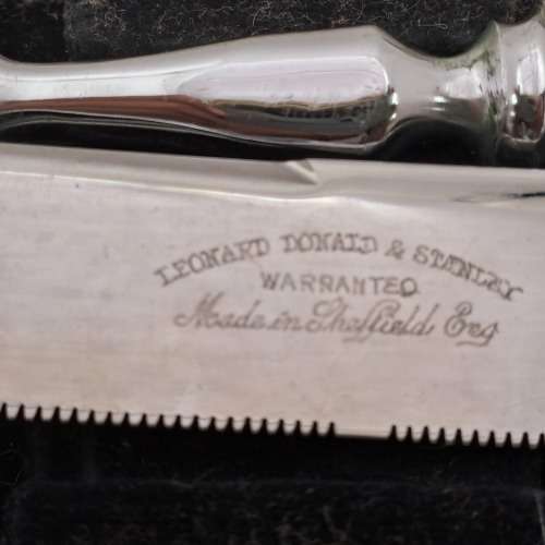 Knife Makers Project !!! Antique Leonard Donald & Stanley Sheffield Carving set handles  detoriated