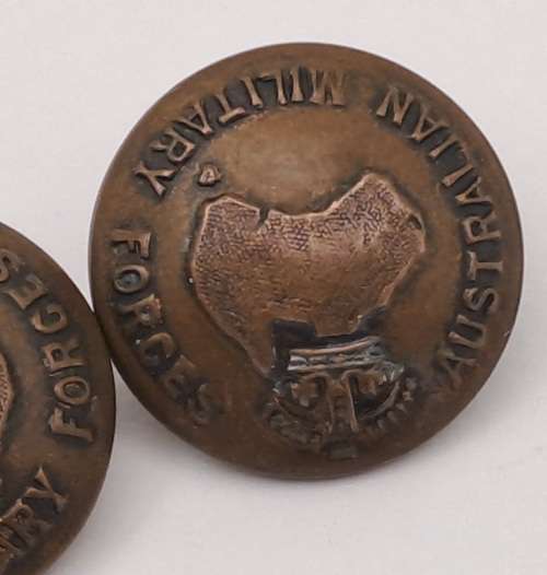 2 x  WW1 Australian Military Forces Buttons 20mm