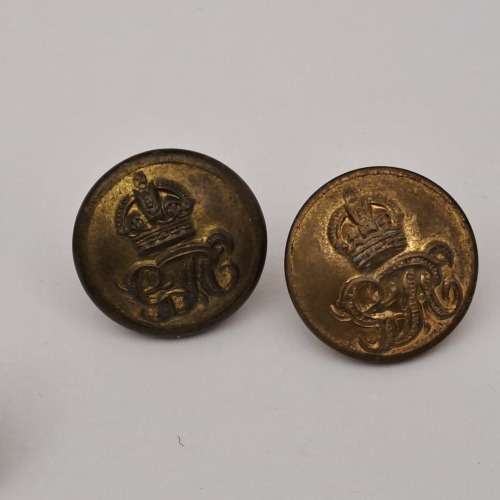 10 Un-identified  Vintage British Tunic Buttons -some are SA Railways
