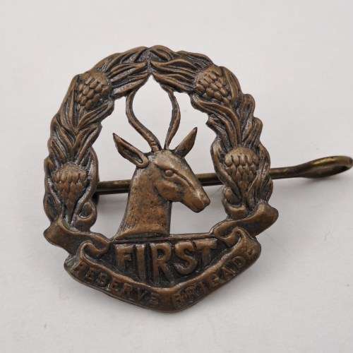 WW2 South Africa First Brigade Collar Badge 31x28mm