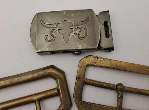 WW2 Royal Airforce Brass Buckle plus 2 other Buckles