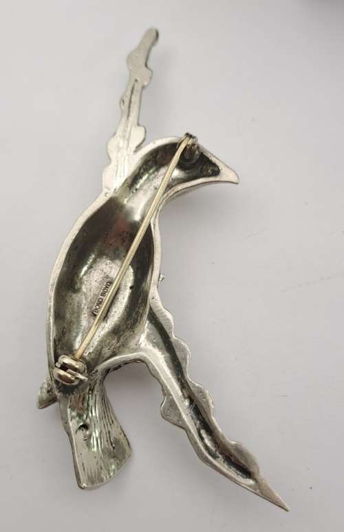 Large Collectable BOND BOYD Sterling Silver Brooch 75x40mm