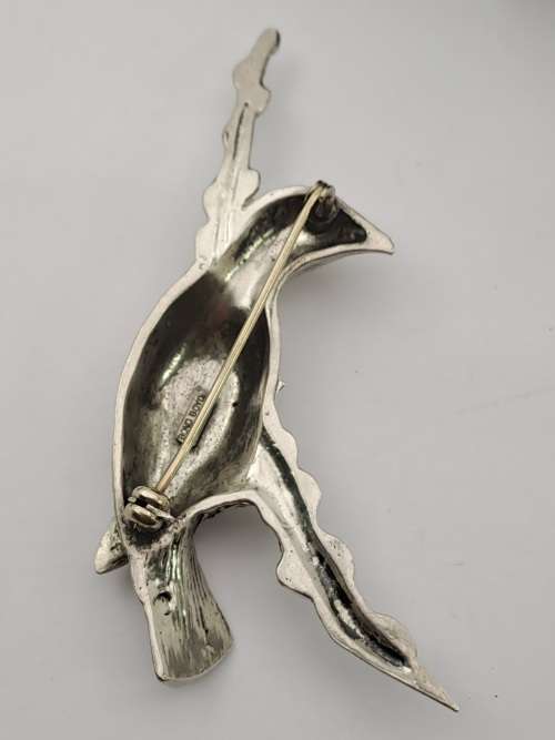 Large Collectable BOND BOYD Sterling Silver Brooch 75x40mm
