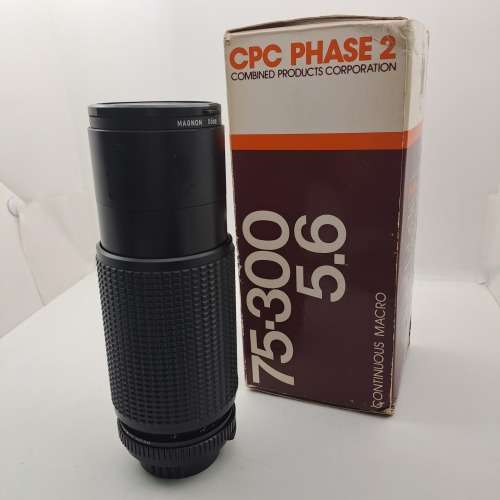 Auto Zoom CPC Phase 2 -75-300mm f5.6 Continuous Mackro Lens  Universal