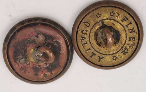 2 WW1 USA Allied Forces Military Uniform  Buttons 22mm