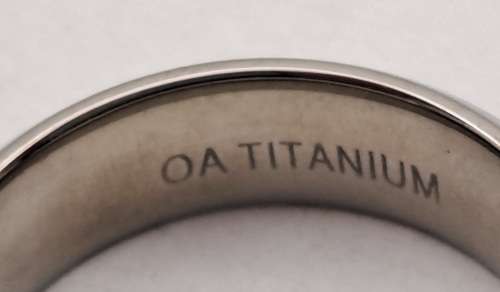 Mens OA Titanium Ring Size S (19,33mm)