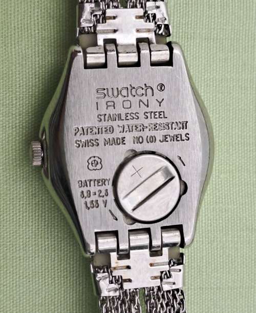 Pre-owned 1999 Swatch mignardise Irony Ladies watch with long Bracelet