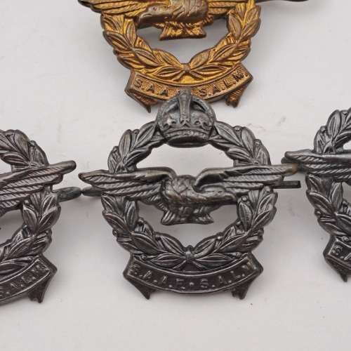 Lot of 4 -WW2 South African Airforce Badges (1 Brass and 3 Bronze)