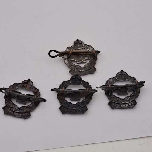 Lot of 4 -WW2 South African Airforce Badges (1 Brass and 3 Bronze)