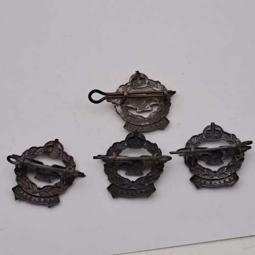 Lot of 4 -WW2 South African Airforce Badges (1 Brass and 3 Bronze)