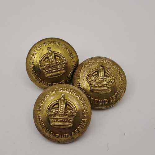 3 Unie van Zuid Afrika tunic Buttons 21mm