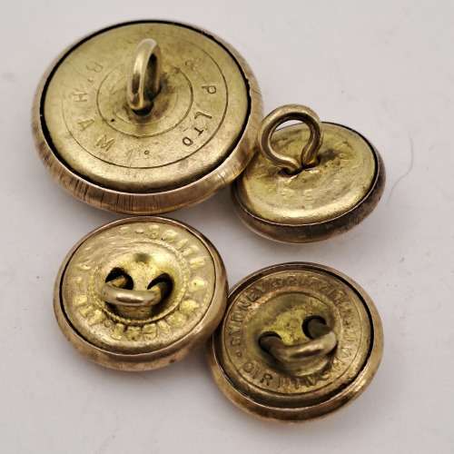 2 S.African Army Citizen Force Buttons and 2 other tunic buttons
