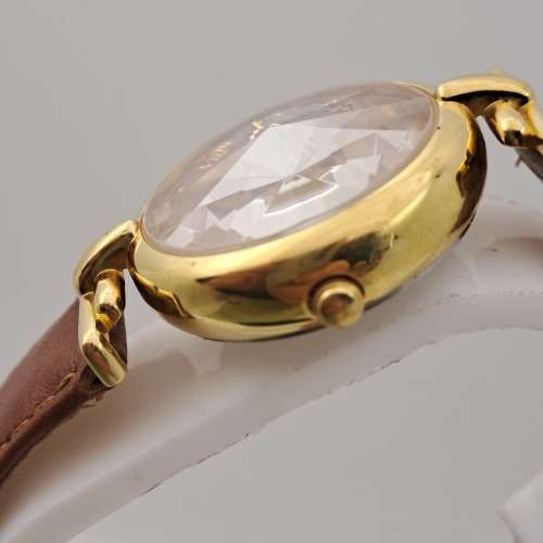 Pre-owned Ladies Fossil PC-9568n3 ATM Quartz watch with Fossil Leather strap -working