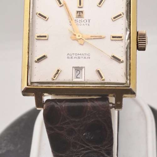 Vintage Tissot Visodate automatic Mens watch -working - Saphire Crystal cracked