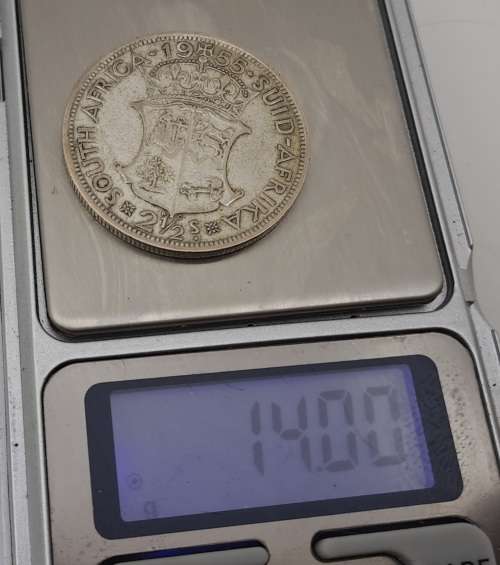 1955  South Africa  SILVER 2½ Shillings