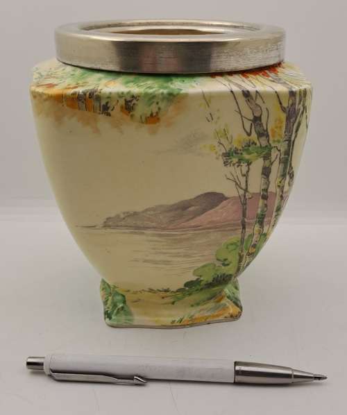 Antique Porcelain Hand Painted `Paradise` Vase made in England (no Handle and no Lid)