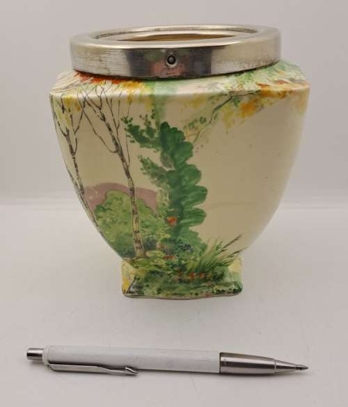 Antique Porcelain Hand Painted `Paradise` Vase made in England (no Handle and no Lid)