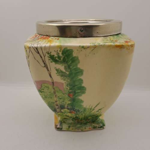 Antique Porcelain Hand Painted `Paradise` Vase made in England (no Handle and no Lid)