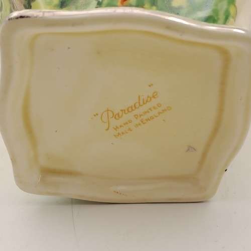 Antique Porcelain Hand Painted `Paradise` Vase made in England (no Handle and no Lid)