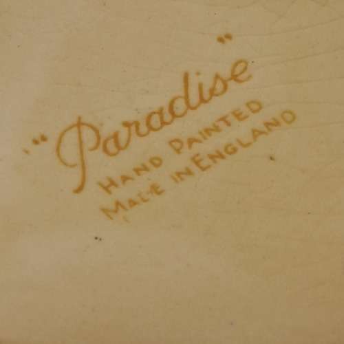 Antique Porcelain Hand Painted `Paradise` Vase made in England (no Handle and no Lid)