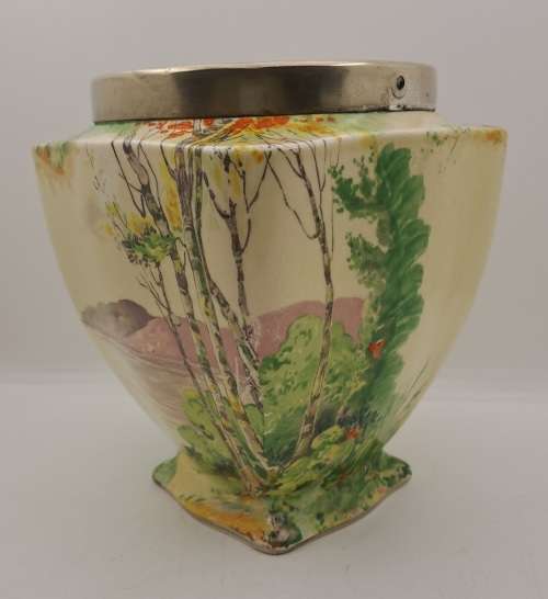 Antique Porcelain Hand Painted `Paradise` Vase made in England (no Handle and no Lid)