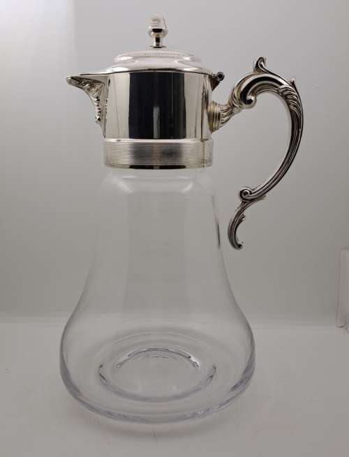 For The Elegant Hostess Sheratonn -Chill-It-Pitcher in Luxurious Silverplate and Glass -unused-Italy
