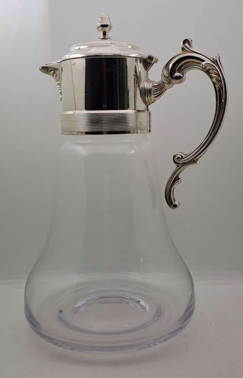 For The Elegant Hostess Sheratonn -Chill-It-Pitcher in Luxurious Silverplate and Glass -unused-Italy