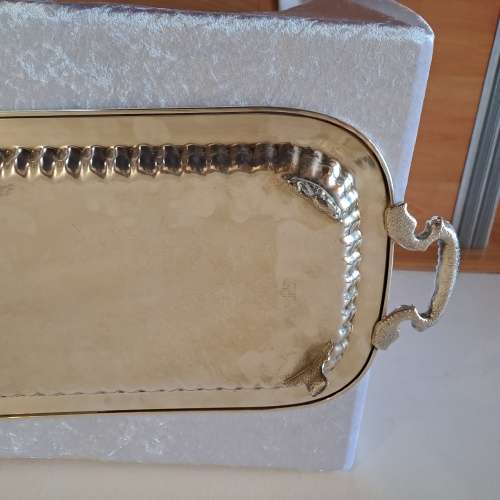 Large  Vintage LEONARD Silver-Plate Tray 5,5cm high x 62cm x 29cm