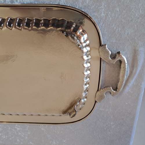 Large  Vintage LEONARD Silver-Plate Tray 5,5cm high x 62cm x 29cm