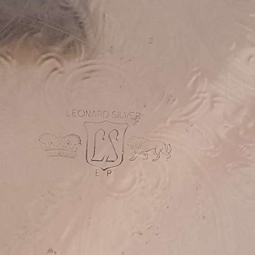 Large  Vintage LEONARD Silver-Plate Tray 5,5cm high x 62cm x 29cm