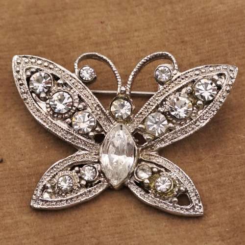 Pre-owned Vintage Butterfly Brooch 38x28mm