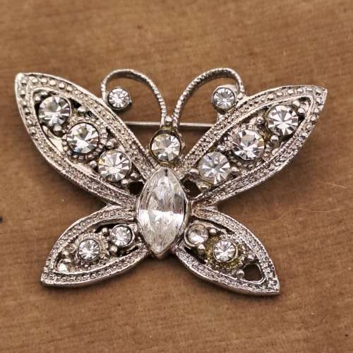 Pre-owned Vintage Butterfly Brooch 38x28mm