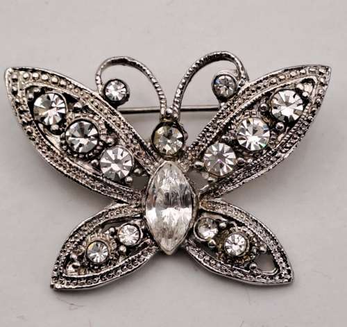 Pre-owned Vintage Butterfly Brooch 38x28mm