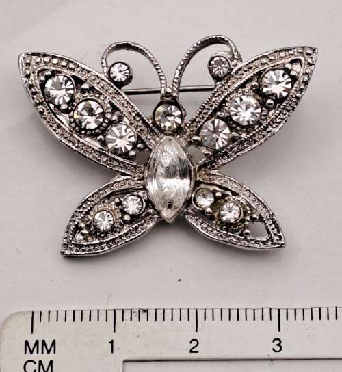 Pre-owned Vintage Butterfly Brooch 38x28mm