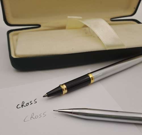 Vintage Cross  BallPen and Pencil (Not a Set) in Cross Case