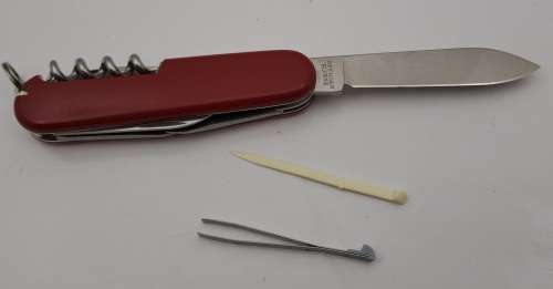 Vintage Victorinox Officier Swiss Army knife  with Toothpick & Tweezer-Very Good Condition