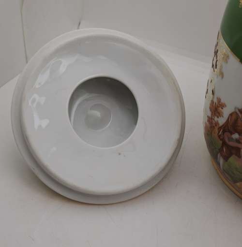 Vintage Limoges Goumot Labesse Porcelain Vase with Lid - France