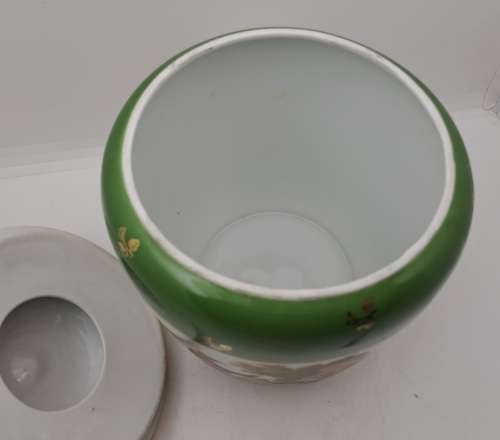 Vintage Limoges Goumot Labesse Porcelain Vase with Lid - France