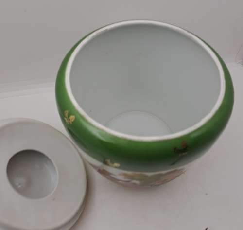 Vintage Limoges Goumot Labesse Porcelain Vase with Lid - France