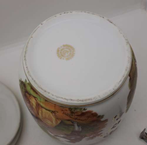 Vintage Limoges Goumot Labesse Porcelain Vase with Lid - France