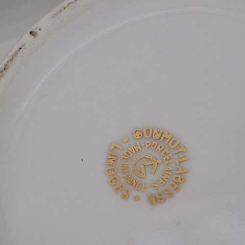 Vintage Limoges Goumot Labesse Porcelain Vase with Lid - France