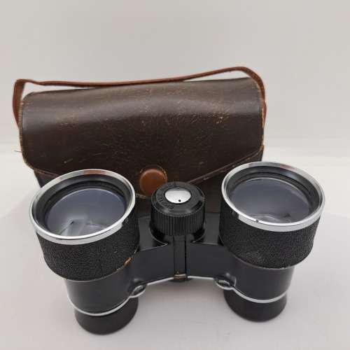 Vintage Pocket Vida Vue Opera/Theatre Binoculars 3x30-10 degree in Leather Case