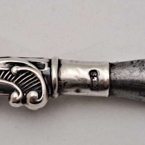 Antique 1901 Sterling Silver handle Button Hook -Birmingham England By Levi & Salaman