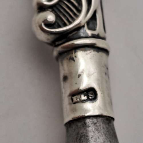 Antique 1901 Sterling Silver handle Button Hook -Birmingham England By Levi & Salaman