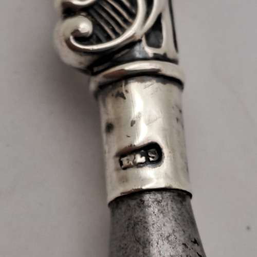 Antique 1901 Sterling Silver handle Button Hook -Birmingham England By Levi & Salaman
