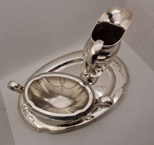 Antique 1920`s Antique Community Plate Sugar pot&creamer on Tray -No. 11902,11903 and 11958